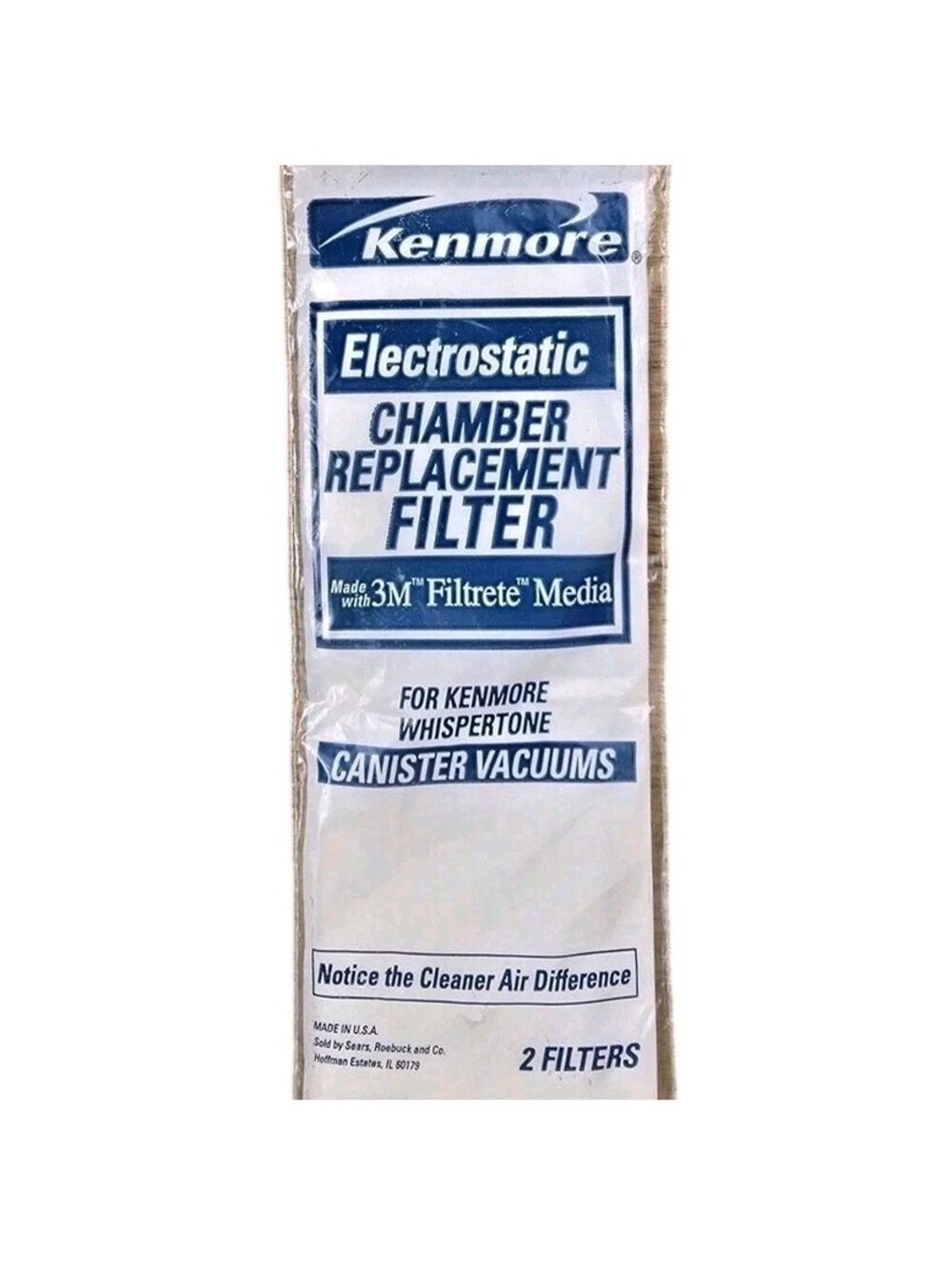 2PK Genuine Kenmore 86885 Canister Vacuum Cleaner CF-4 Electrostatic Filter OEM